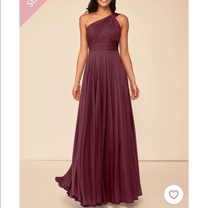 Azazie Charlize dress in Cabernet, size 10. Unaltered and very flattering!